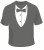 T-Shirt Motiv Hemd und Fliege